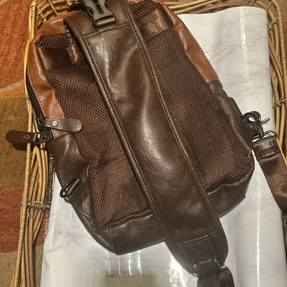 Brown Leather Men's Bag